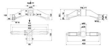 220 PLASTİK İKİLİ AYAK (AÇISIZ) DÜZ VE BAĞLANTILI