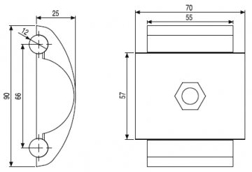 KONSOL MENGENESİ (İKİLİ)/CLAMPS FOR ROUND PROFILE GUIDESS