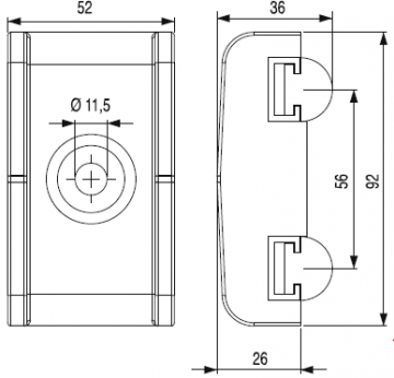 BALK SIRTI PROFİL İKİLİ MENGENE(MİLSİZ)SINGLE CLAMP