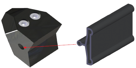 60mm PVC PROFİL İÇİN MENGENE/SINGLE CLAMP