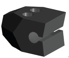 60mm PVC PROFİL İÇİN MENGENE(MİLLİ)/SINGLE CLAMP WITH ROD