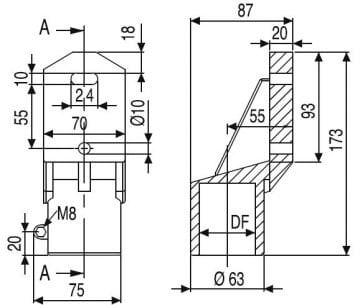 240-4 YAN BAĞLANTI TAKOZU/SIDE MOUNTING TOP BRACKETS