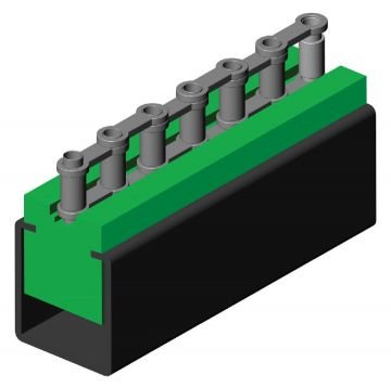 ALPOLEN 1000  U MODEL ÇELİK PROFİLLİ  ZİNCİR KIZAKLARI / ROLLER CHAIN GUIDES 207 CUO 012