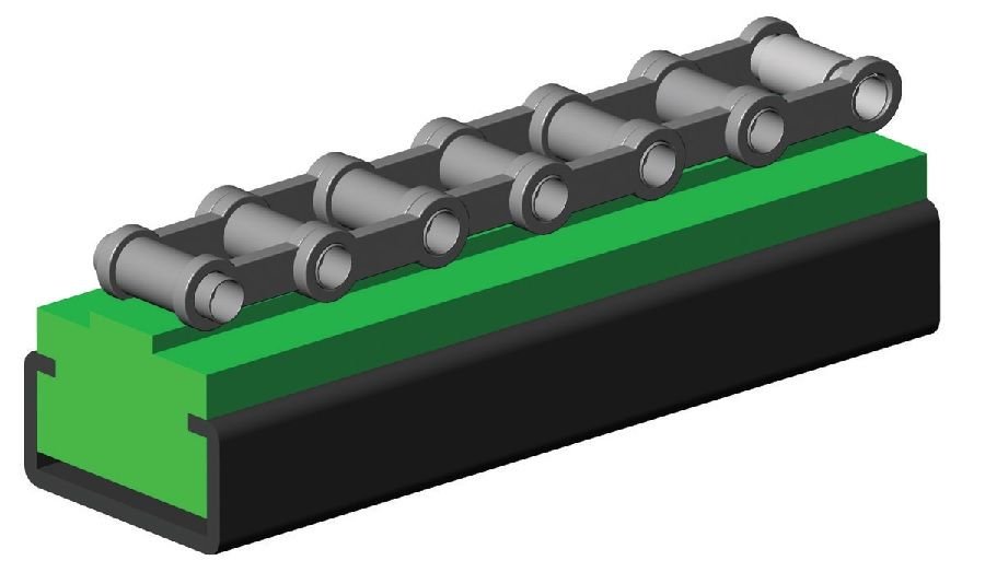 ALPOLEN 1000 T MODEL ÇELİK  PROFİLLİ ZİNCİR KIZAKLARI / ROLLER CHAIN GUIDES 207 H15 034