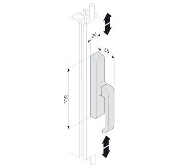 2689 Zamak Makina Kapı Kolu