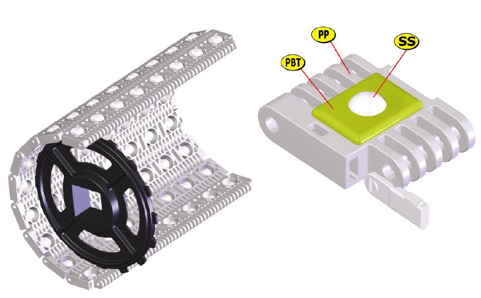 958 MAKARA BİLYALI HASIR BANT / BALL MODULAR BELT 958 B01 K02