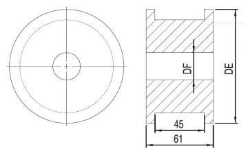 300 AVARE KASNAK (TALAŞLI İMALAT TEK PARÇA) / STANDART IDLER WHEELS
