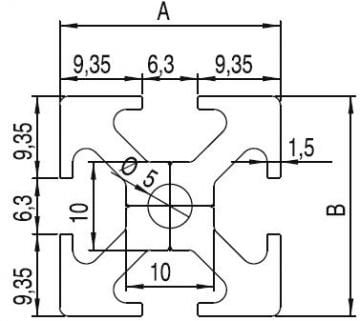 25*25 ELOKSALLI SİGMA ALÜMİNYUM PROFİL/25*25 SILVER ANODIZED ALUMINIUM PROFILE