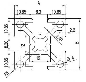 30*30 ELOKSALLI SİGMA ALÜMİNYUM PROFİL/30*30 SILVER ANODIZED ALUMINIUM PROFILE