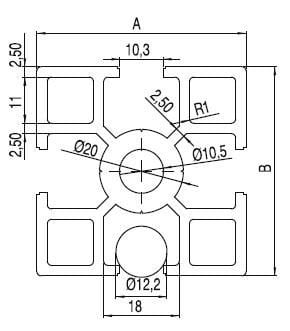50*50 ELOKSALLI SİGMA ALÜMİNYUM PROFİL/50*50 SILVER ANODIZED ALUMINIUM PROFILE