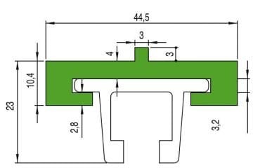 TIRNAKLI GEÇMELİ C PROFİLLİ ALÜMİNYUM PROFİL