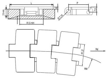 880M TIRNAKSIZ MANYETİK DÖNÜŞLÜ BANT / MAGNETIC SIDEFLEXING CHAIN FOR CURVED CONVEYORS