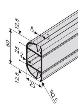 2939 FİTİLSİZ KARŞILIKLI KUTU PROFİL I (ÇİFT KANALLI )