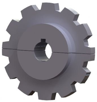 386 ASETAL DÖNÜŞLÜ BANT DİŞLİLERİ (İKİ PARÇALI)/SPLIT SPROCKETS 386 KDA 410