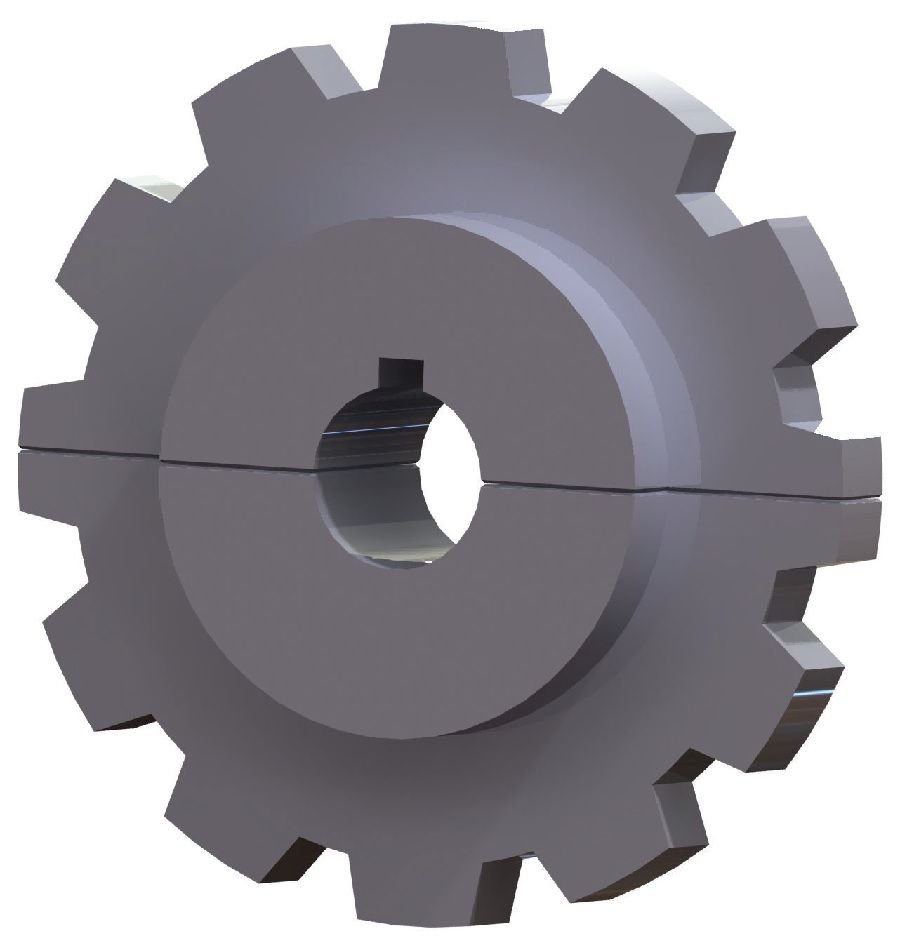 386 ASETAL DÖNÜŞLÜ BANT DİŞLİLERİ (İKİ PARÇALI)/SPLIT SPROCKETS 386 KDA 212