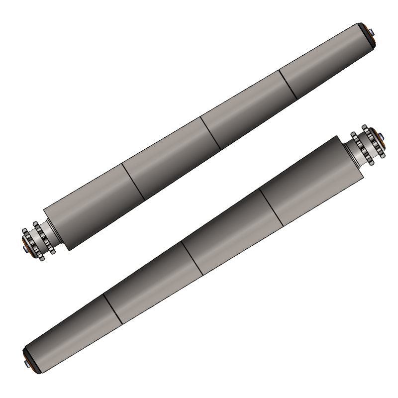 3521 Metal Dişli Tahrikli Dönüşlü Konveyör Rulosu / Metal Sprocket Taperad Sleeve Roller