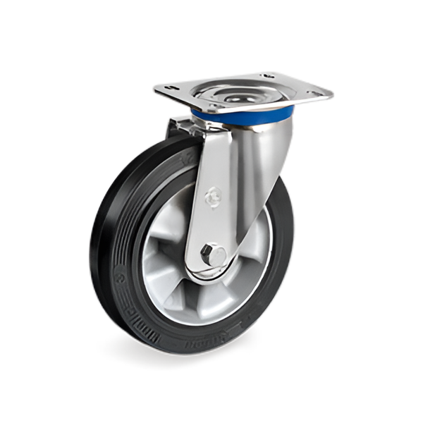 72 AL Alüminyum Göbekli Elastik Kauçuk Tekerlekler