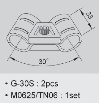 GA-30S  30° lik KÖŞE BAĞLANTI