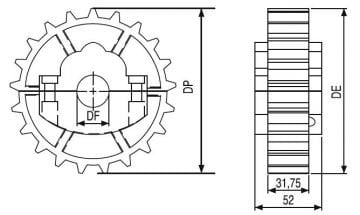 381 AVARE DİŞLİSİ/SPLIT IDLER WHEEL